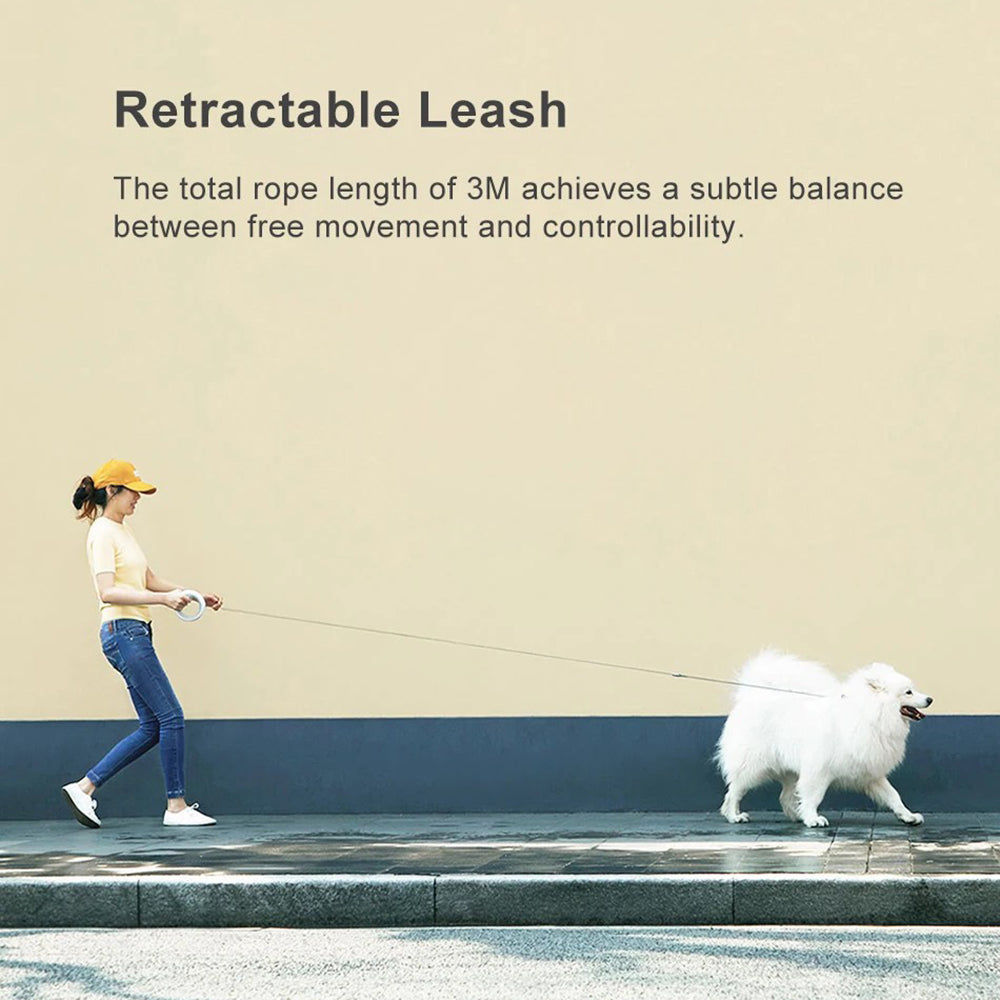 MOESTAR UFO 3m Retractable Dog Leash with Lamp Polyester Tape Lead+ABS Ring Handle MOESTAR UFO 3m Retractable Dog Leash with Lamp Polyester Tape Lead+ABS Ring Handle